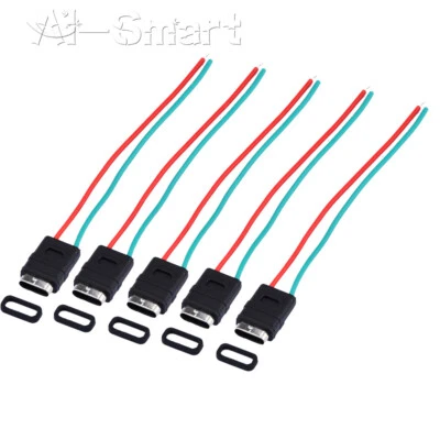 USB 3.1 Type-C Connector Welding Wire Waterproof Female Socket Charging 2Pin - Image 1 of 4