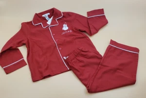 Pottery Barn Kids Red Pajama Set "McKenzie" Size 4 NWT Flannel Top & Bottom - Picture 1 of 8