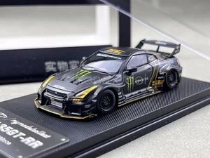 Modellino display sportivo pressofuso Monster Widebody scala 1:64 nero GTR R35 LB - Foto 1 di 10