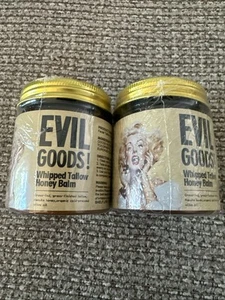 NUEVO Lote de 2 Evil Goods Batido Sebo Miel Bálsamo Antienvejecimiento Cara - Imagen 1 de 4