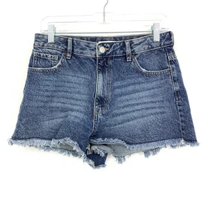 Pacsun Jean Shorts Women's Size 28 High Rise Festival Frayed Hem Medium Wash - Picture 1 of 7