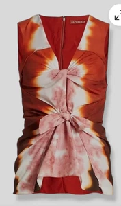 Altuzarra Batik ärmelloses V-Ausschnitt Sumach Shibori Pan Tanktop Gr. 34 US 2 $ 1195 - Bild 1 von 1