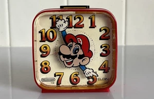 1990s Very Rare Official Nintendo Elgin Super Mario Alarm Clock Display / Faulty - Picture 1 of 10
