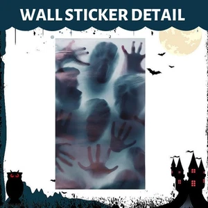 Halloween Decorations PVC Large Halloween Window Cling Scary Halloween Window - Picture 1 of 24
