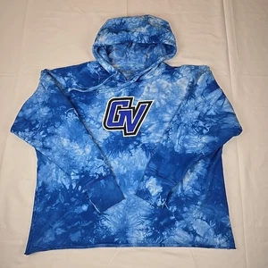 Felpa con cappuccio Grand Valley State University GV XL con orlo grezzo tie dye  - Foto 1 di 7