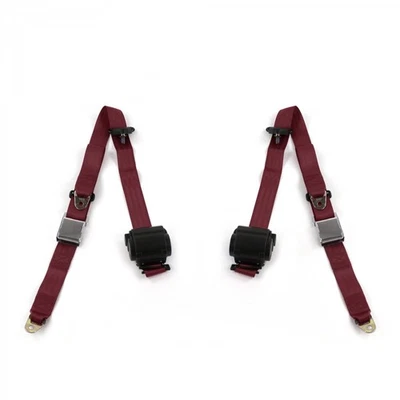 Ford Fairlane 1960 - 1961 Airplane 3pt BURG Retract Bucket Seat Belt Kit-2 Belts - Image 1 of 4