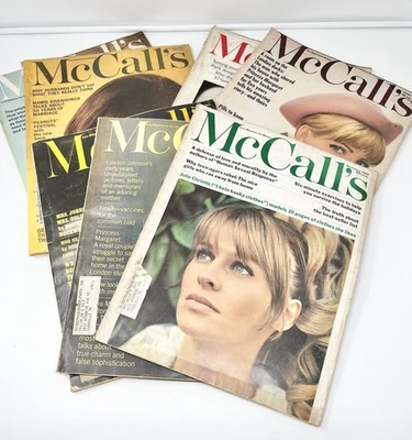 Vintage Lot 7 McCalls 1960s Fall Magazines Fashion Home Recipes MCM Ads As Is - Image 1 of 4