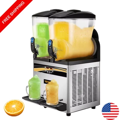 Commercial Slushy Machine 15Lx2 Tank Margarita Smoothie Cold Frozen Drink