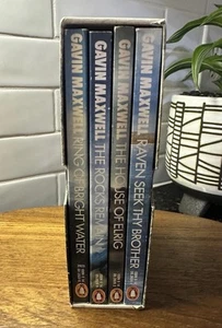 Vintage Gavin Maxwell Ring of Bright Water Series 4-Book Box Set Scotland Otters - Picture 1 of 12