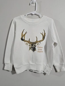 1990s Vintage Massive Buck Future Dear Hunter Crewneck Sweatshirt Youth Sz 6/8 - Picture 1 of 9