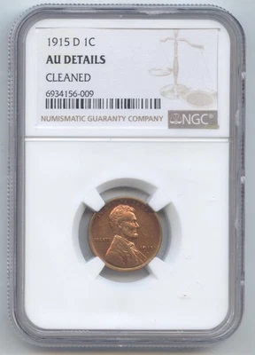 1915-D Lincoln Wheat Cent, NGC AU Details - Image 1 of 2