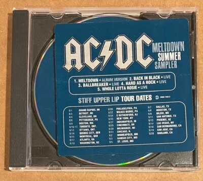 AC/DC - Meltdown Summer Sampler RARE promo CD w/ live tracks from video '00 - Image 1 of 3