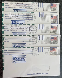 5 -PNC Commercial Covers 1985-88, 22¢ Flag Over Capitol #1-5, Scott #2115 - Picture 1 of 2