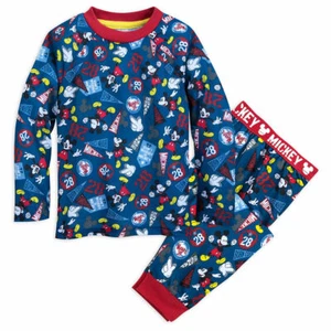 Disney Authentic Mickey Mouse Pajamas Set Boys PJ's Size 4 - Picture 1 of 3