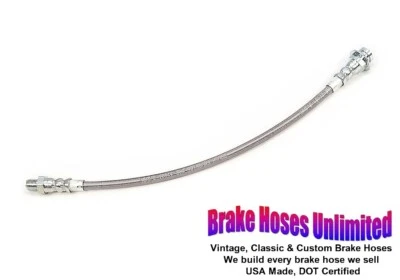REAR STAINLESS BRAKE HOSE Dodge Charger 1967 1968 1969 without 426 440 engines - Image 1 of 2