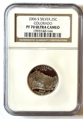 2006-S  - SILVER PROOF COLORADO STATE 25c - NGC PF70 UCAM - Image 1 of 2