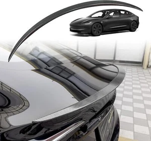 Alerón trasero alas aptas para Tesla Modelo 3 2025 2024 Highland OEM ABS carbono brillante - Imagen 1 de 7
