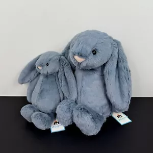 Jellycat Medium BASHFUL SHIMMER BUNNY ✨ 12" Soft Plush Toy RETIRED Grey Star NWT - Picture 1 of 5