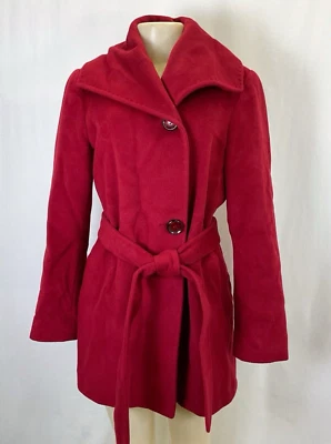 Chaquetón Ellen Tracy | Angora + Forrado de Lana | Rojo Rubí | Para Mujer 8 Foto 1 de 4