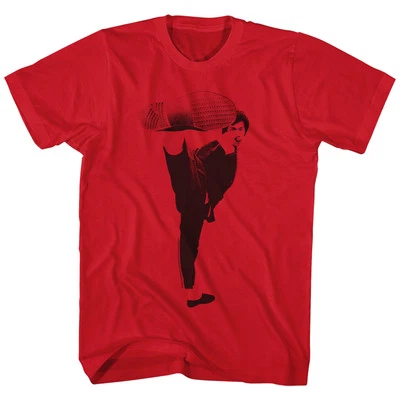 Nueva Camiseta Bruce Lee Para Hombre en Tallas SM - 5XL KICK IT 100% Algodón Rojo Oficial Foto 1 de 2