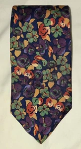 Max Raab By Tango Vintage Men's Tie Silk Imported Fabric  Made In USA FLORAL - Picture 1 of 3
