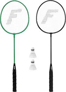 Glow in Dark Badminton Set - 2 Rackets + 2 Birdies for Kids & Adults - Picture 1 of 10