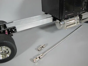 Aluminum 6" Frame Rail Extension +Drive Shaft Tamiya R/C 1/14 King Knight Hauler - Picture 1 of 4