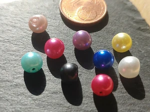 Kleine bunte Kugel Knopf Knöpfe 0,6cm 6mm 10 Stück Eyecatcher - Bild 1 von 2