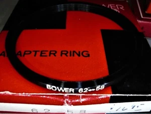 Bower Trittring Metall 62-58 mm 62 mm Objektiv auf 58 mm Filter NEU! - Bild 1 von 1