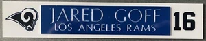JARED GOFF  LOS ANGELES RAMS  NAME PLATE - Picture 1 of 1
