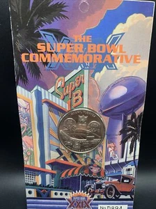 NOS The SUPER BOWL XXIX Commemorative COIN January 29 1995 No#0894 New on card - Foto 1 di 5