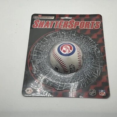 Shatter Sports Static Cling Baseball Broken Window Decal Chicago Cubs - Image 1 of 3