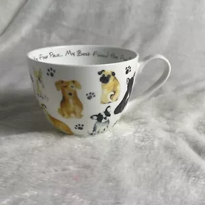 Portobello My Best Friend Has 4 Paws Large Fine Bone China Coffee Tea Cup Mug - Picture 1 of 9