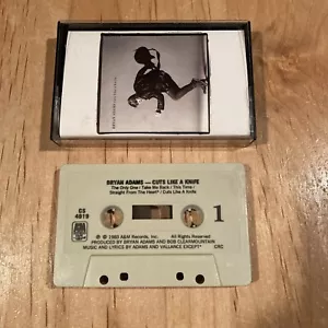 Bryan Adams - Cuts Like A Knife CASSETTE TAPE 1st US issue CRC def leppard - Picture 1 of 4
