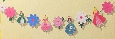 Guirnalda I'm A Princess 12 pies flores pompón princesa fiesta de cumpleaños, NUEVO Foto 1 de 3