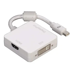 Hama 3in1 Mini DisplayPort Adapter auf HDMI DVI DP Kabel Thunderbolt 4K Ultra HD - Bild 1 von 8