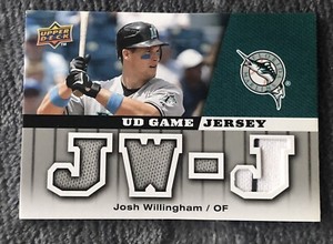 2009 Upper Deck UD Game Jersey Marlins Baseball Card #GJJW Josh Willingham 