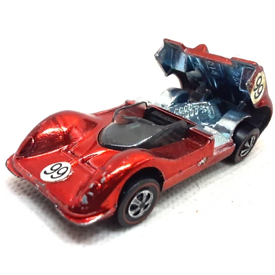 Hot Wheels Redline Chaparral 2G Car 1968 Red Black Inter Made In United States - Image 1 of 4