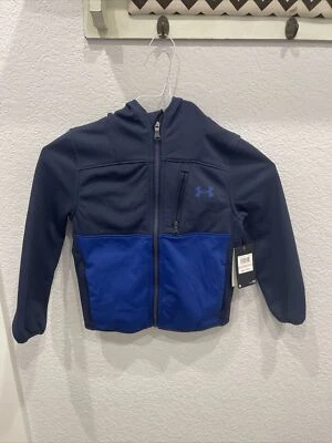 Under Armour Storm Soft Shell Jacket Hooded Boys Youth 4 Bauhaus Blue NEW $70 - Image 1 of 3