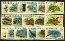 Bermuda 1987 serie corrente fauna marina mnh