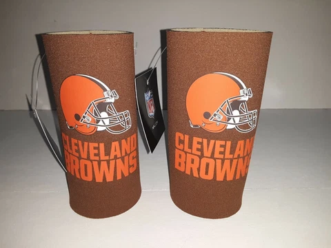 Cleveland Browns NFL 2 pack Ultra Slim Can Koozie cooler Hugger Cover