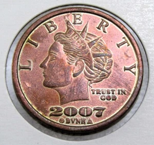 2007 NORFED Liberty 1 oncia Tondo in rame (A16) - Foto 1 di 2