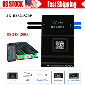JK Samrt BMS 8-24S 200A Li-ion LiFePo4 Battery Active Balance BMS BT/RS485 lot - Picture 1 of 21