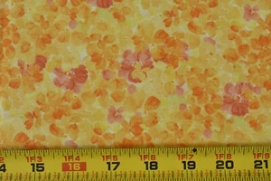 18" Long, Abstract Pink Yellow & Orange Floral Cotton, Quilting Treasures, P5249 - Picture 1 of 6