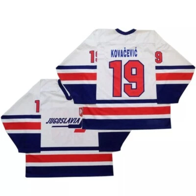 Kovacevic #19 Team Yugoslavia Hockey Jersey Stitched Custom Youth/Men Size - Image 1 of 2