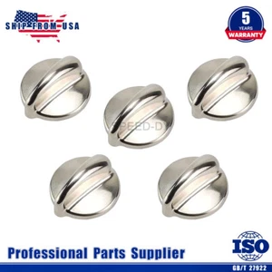 5Pcs Metal Cooktop Burner Control Knob WB03K10303 WB03K10208 AP4980246 PS3486484 - Picture 1 of 16