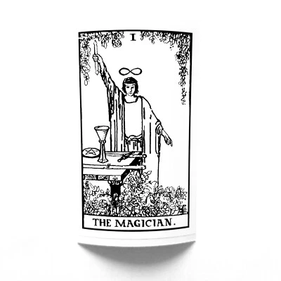♆ Pegatina de vinilo impermeable The Magician Tarot 4 x 2,5" [💪 ¡Durabilidad HQ!] Calcomanía Foto 1 de 3