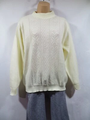 Vintage 80's Merry Gold London Ladies Jumper Size L Cream Excellent Condition - Image 1 of 4