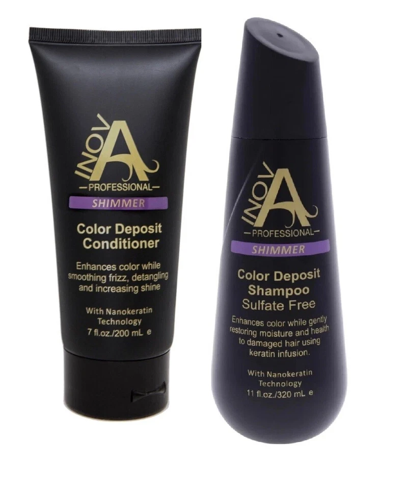 Inova Color Deposit Shampoo 11oz & Conditioner 7oz for Blonde Hair / Pelo Rubio - Image 1 of 4