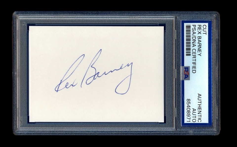 REX BARNEY SIGNED MINT CUT PSA/DNA AUTO BALTIMORE ORIOLES HOF BROOKLYN NO HITTER - Image 1 of 1